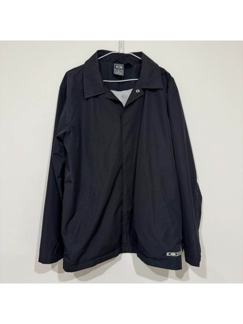 Vintage Oakley Software Coach's Jacket Black Size L Nylon Mesh Lined